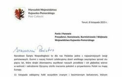 Zdjęcie do List Marszałka Wojew&oacute;dztwa Kujawsko-Pomorskiego...