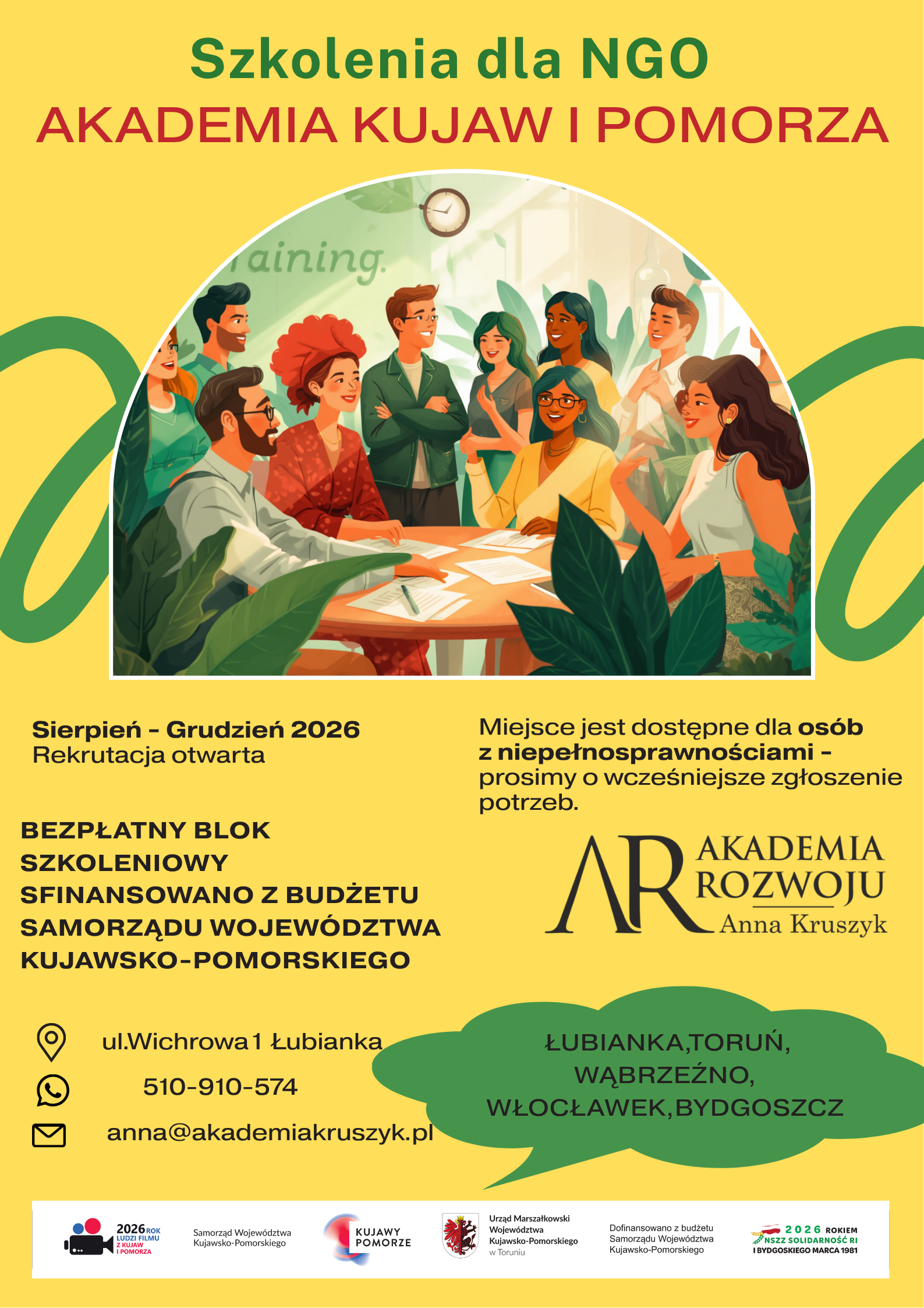 spotkanie i&nbsp;szkolenia dla NGO - AKADEMIA KUJAW I POMORZA