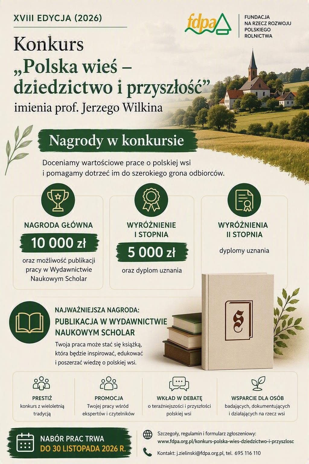 Konkurs &bdquo;Polska wieś &ndash; dziedzictwo i&nbsp;przyszłość&rdquo; 