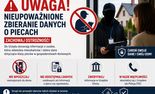 Ostrzeżenie przed nieuprawnionym zbieraniem danych o piecach domowych